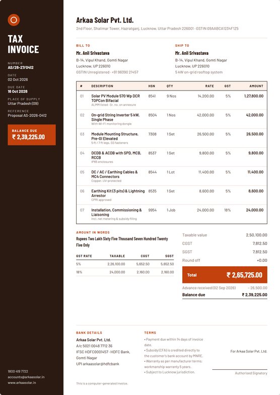Ember invoice design