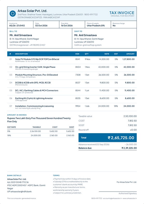 Polar invoice design
