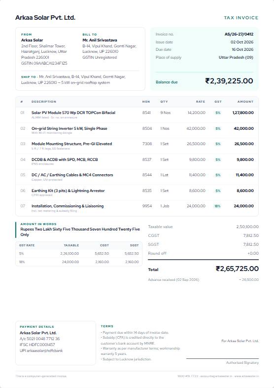 Slate invoice design